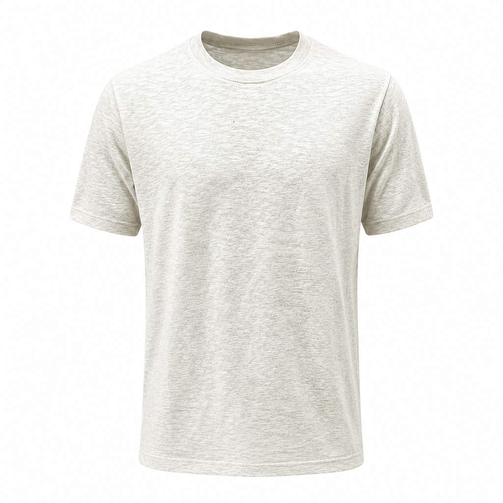 Men's White Slim Fit Knit Sweater | Lightweight Premium T-Shirt | IMPERSONAL