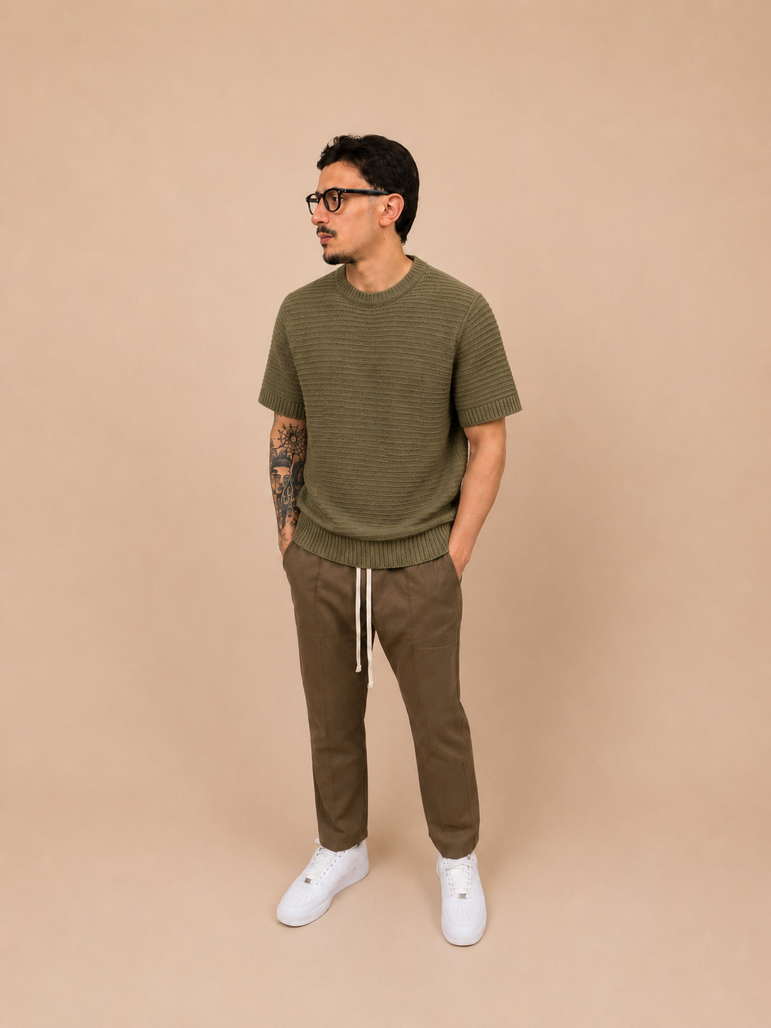 T-Shirt Verde a Maniche Corte 50% Cotone 50% Acrilico – Stile Casual e Streetwear | IMPERSONAL