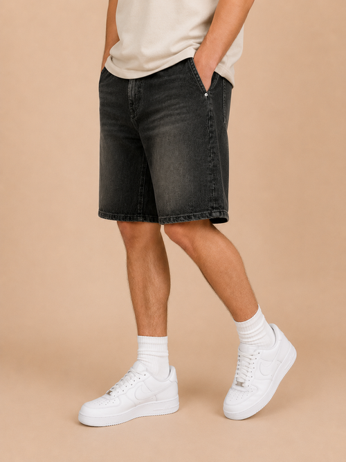 Bermuda IMPERSONAL Skate Oversize Grigio Scuro  – Fit Largo Streetwear Uomo