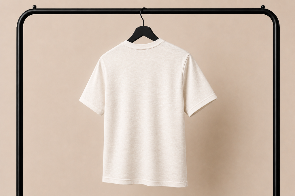 Maglia a Filo Bianca Slim Fit Uomo | T-Shirt Leggera Premium | IMPERSONAL