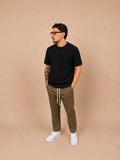 T-Shirt Nera a Maniche Corte 50% Cotone 50% Acrilico – Essential Streetwear | IMPERSONAL