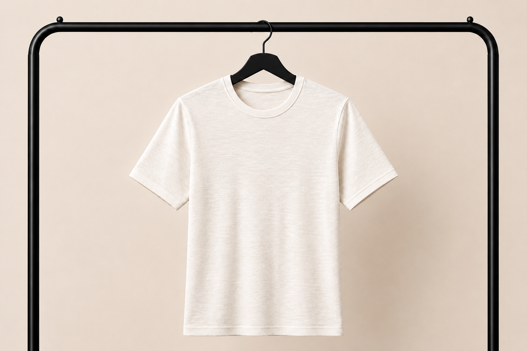 Maglia a Filo Bianca Slim Fit Uomo | T-Shirt Leggera Premium | IMPERSONAL