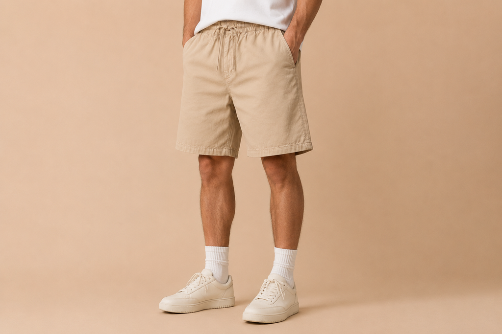 Pantaloncino IMPERSONAL Regular Fit Sabbia in Lino e Tencel – Comfort Estivo Premium