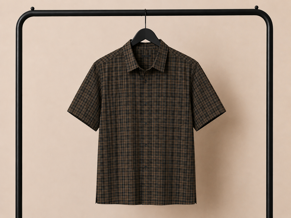 Camicia Oversize Marrone a Maniche Corte – Stile Streetwear e Casual | IMPERSONAL
