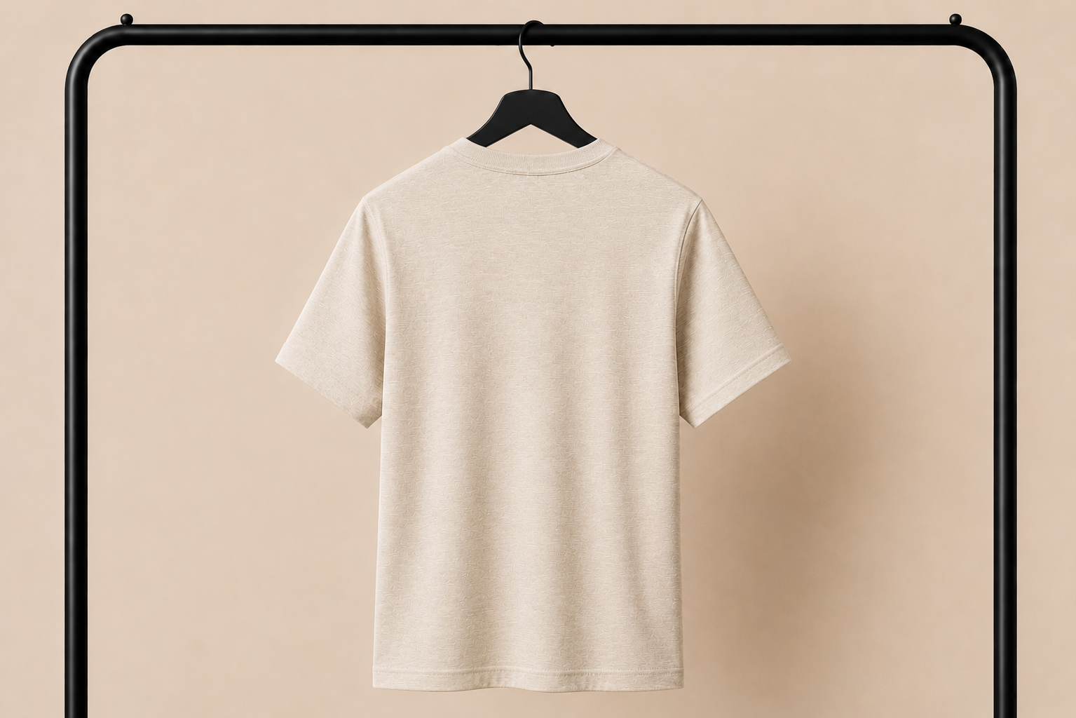 Maglia a Filo Beige Slim Fit Uomo | T-Shirt Leggera Premium | IMPERSONAL
