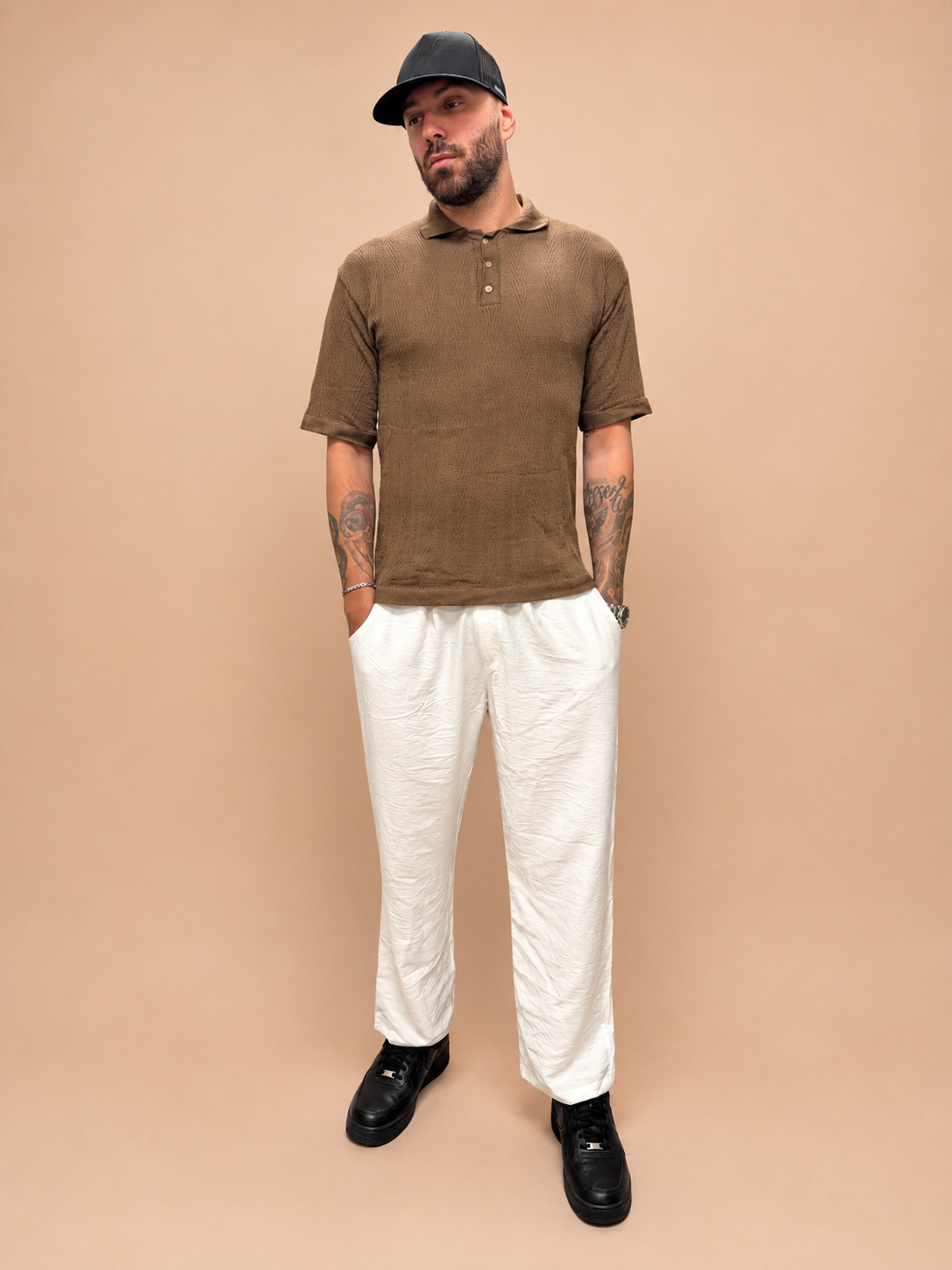 Pantalone White Semi-Baggy IMPERSONAL