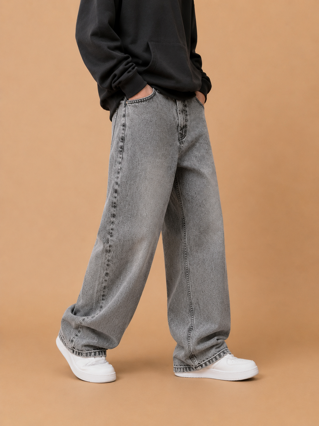 Jeans Baggy Grigio Chiaro IMPERSONAL