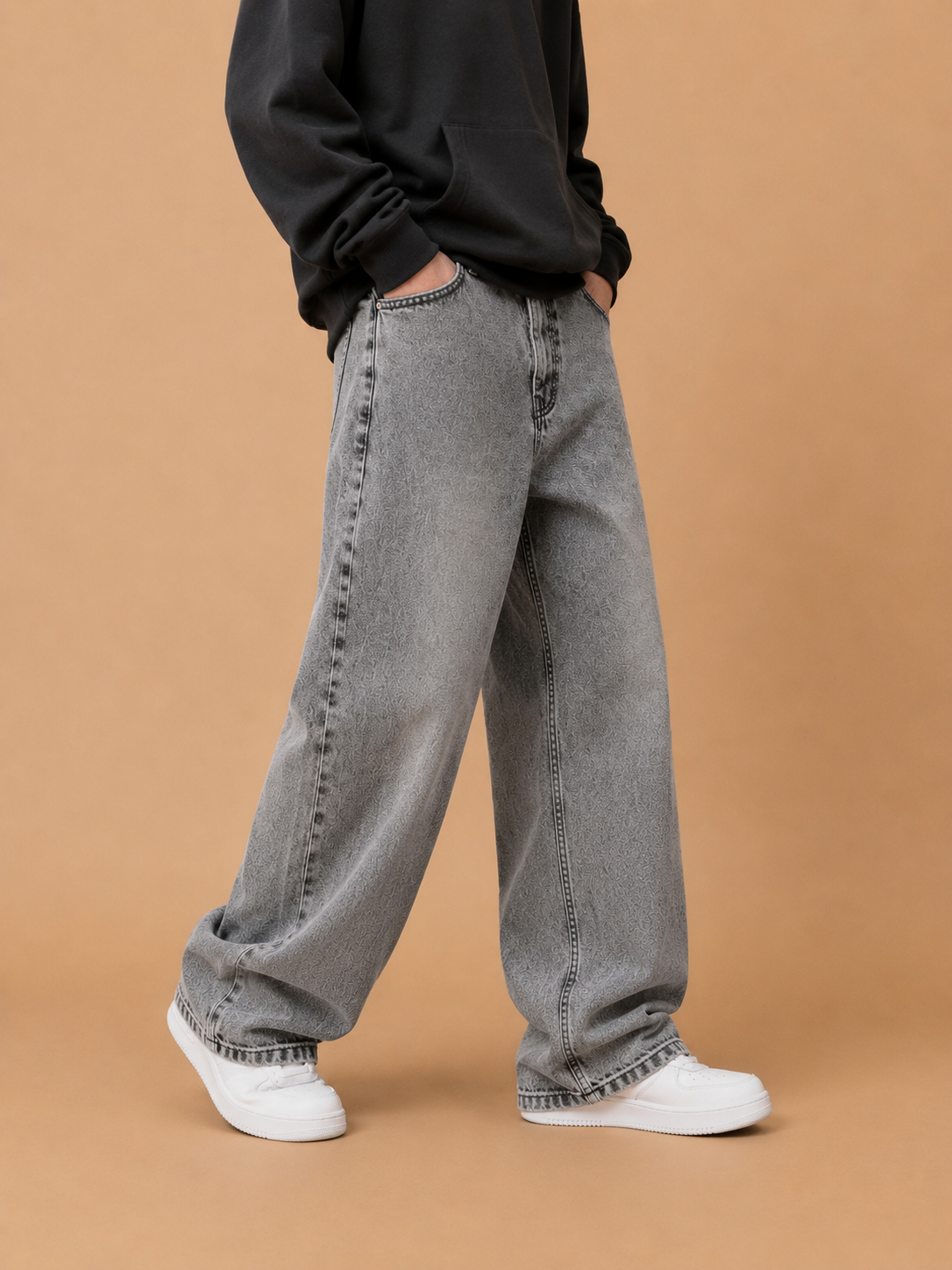 Jeans Baggy Grigio Chiaro IMPERSONAL