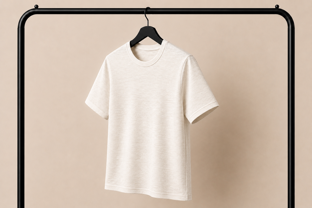 Maglia a Filo Bianca Slim Fit Uomo | T-Shirt Leggera Premium | IMPERSONAL