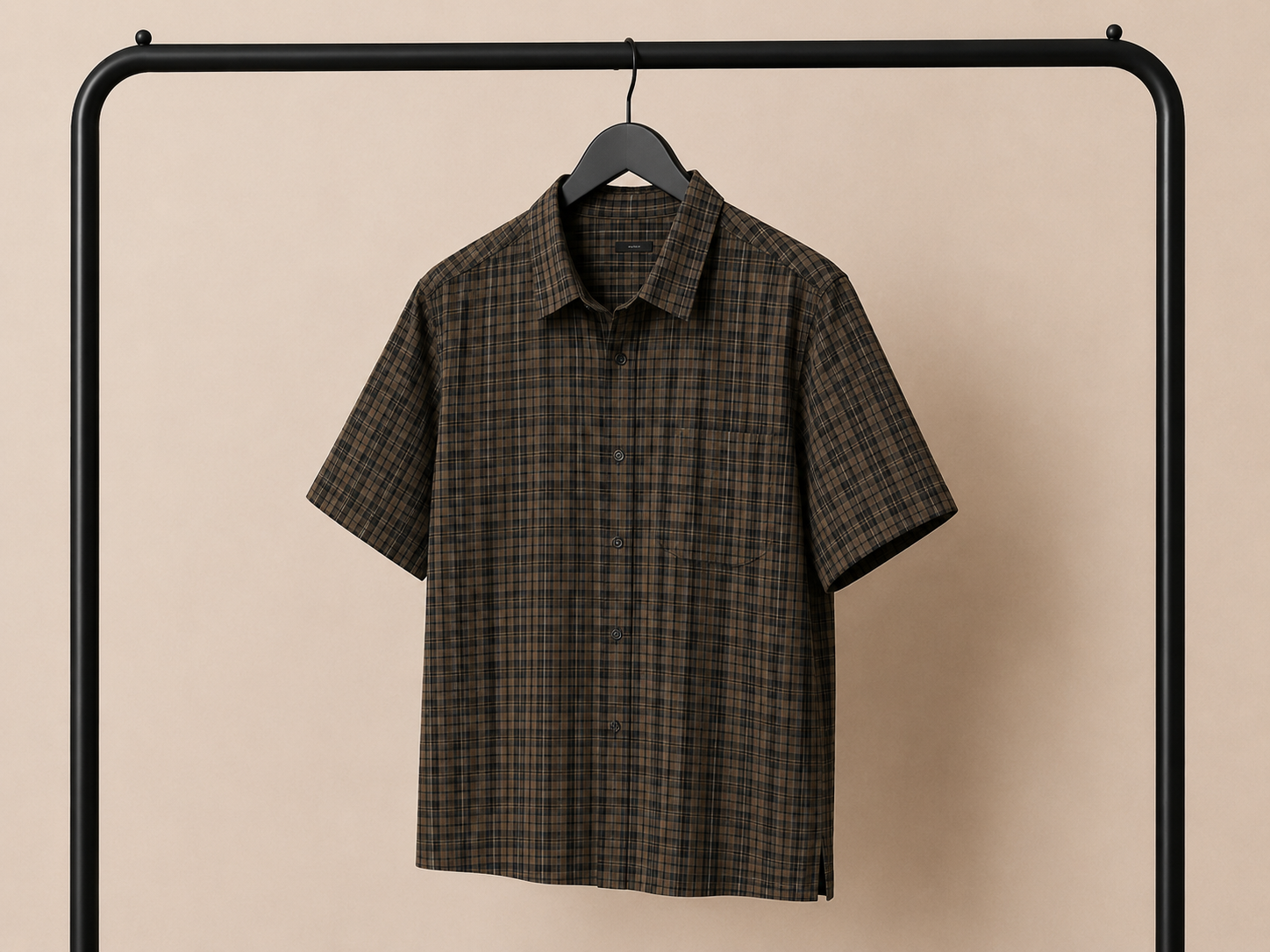 Camicia Oversize Marrone a Maniche Corte – Stile Streetwear e Casual | IMPERSONAL