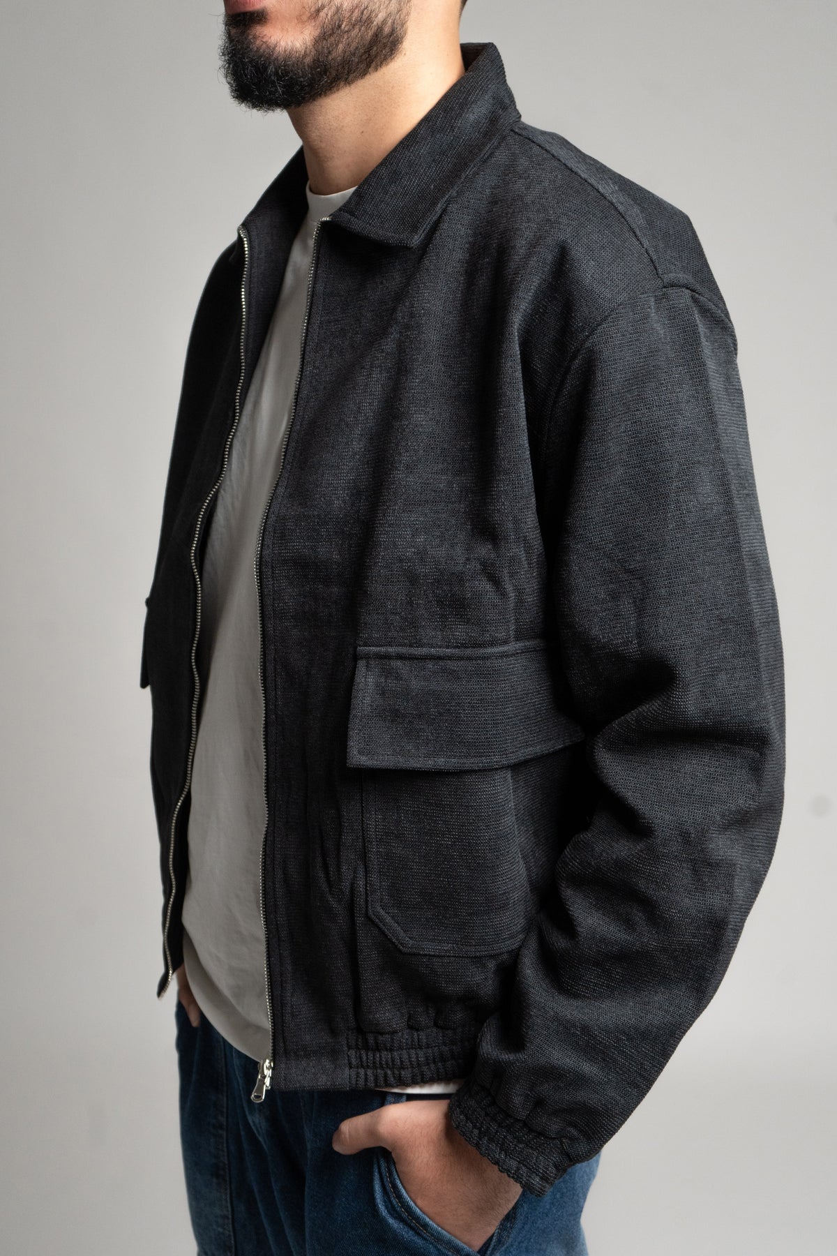 Giacca Nera con Zip | IMPERSONAL