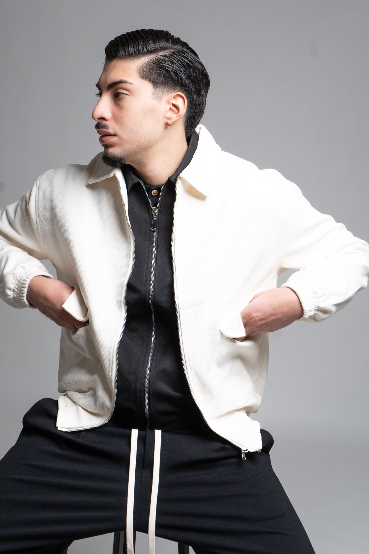 Giacca Bianca con Zip | IMPERSONAL