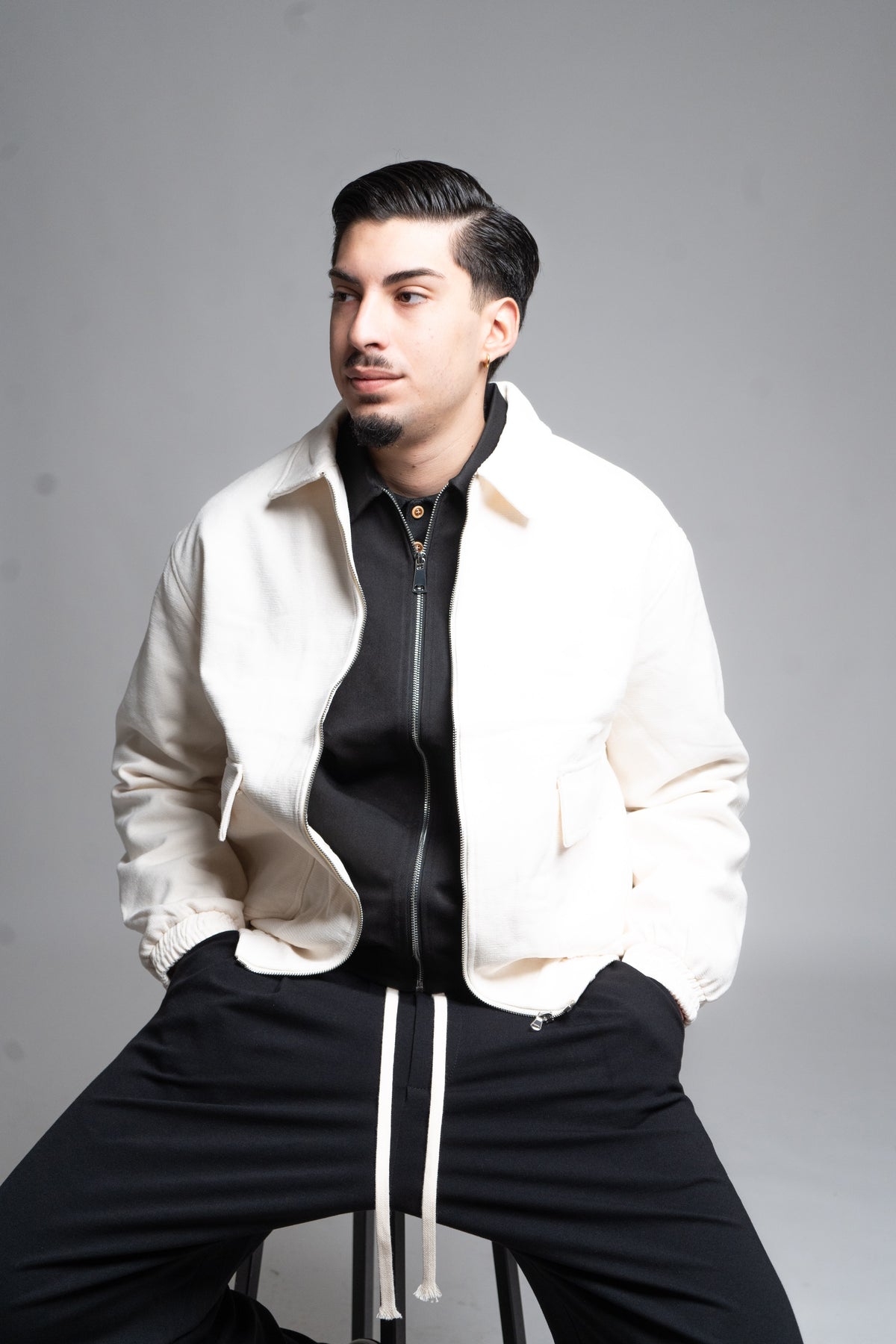 Giacca Bianca con Zip | IMPERSONAL
