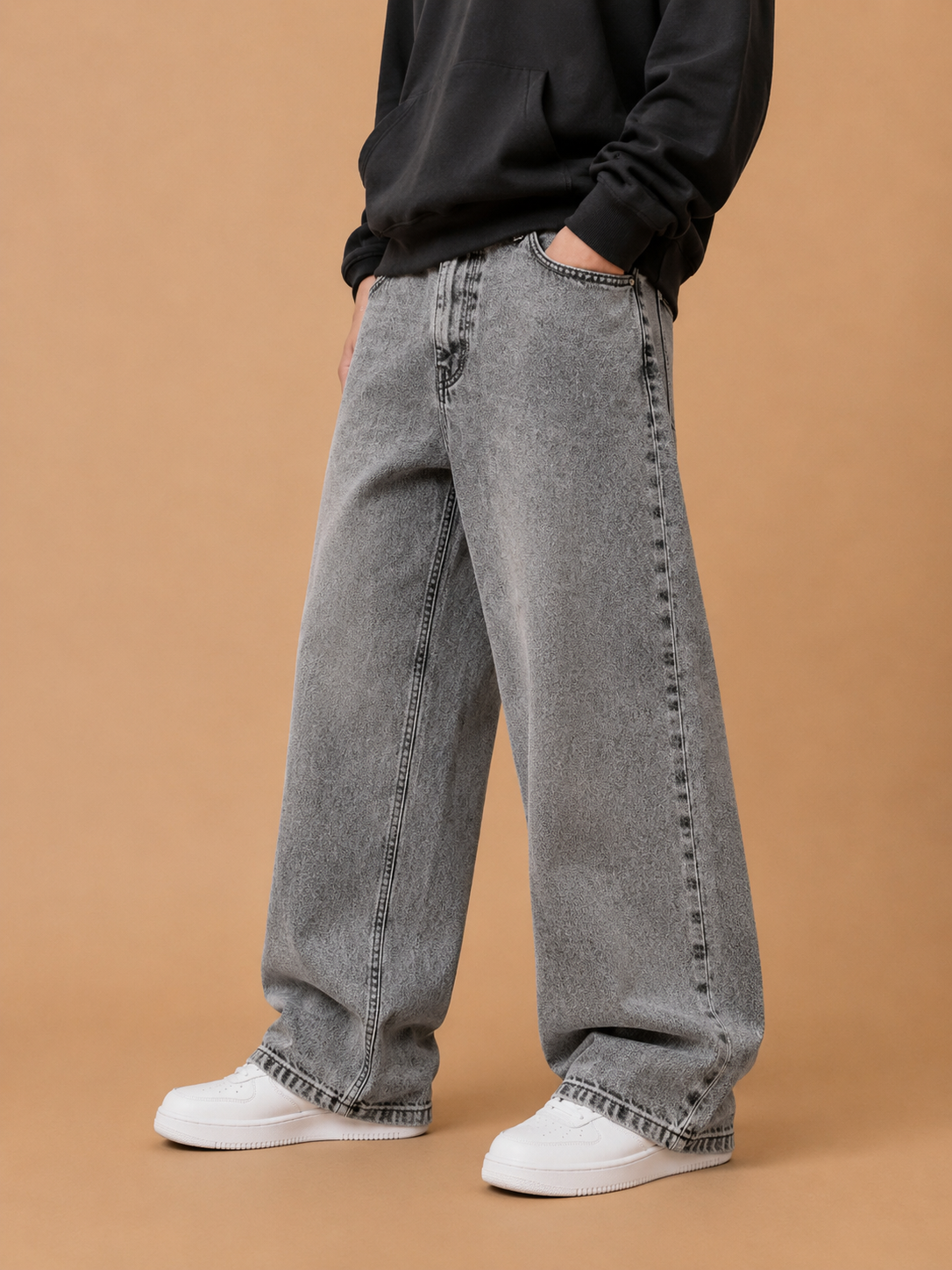 Jeans Baggy Grigio Chiaro IMPERSONAL
