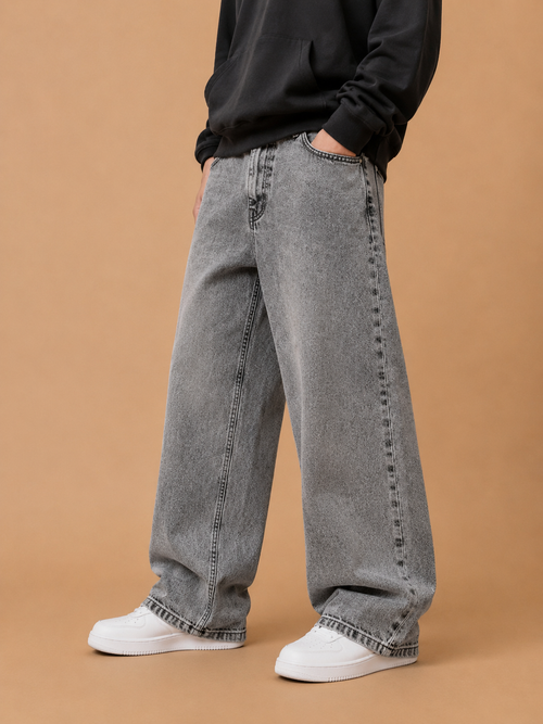 Jeans Baggy Grigio Chiaro IMPERSONAL