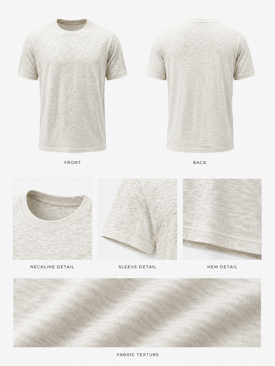 Maglia a Filo Bianca Slim Fit Uomo | T-Shirt Leggera Premium | IMPERSONAL