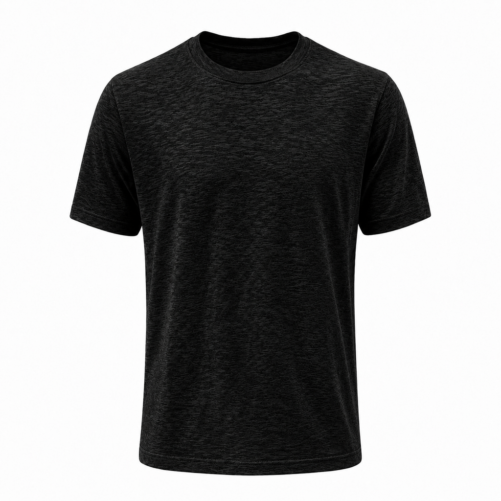 Maglia a Filo Nera Uomo Slim Fit | T-Shirt Premium Leggera | IMPERSONAL