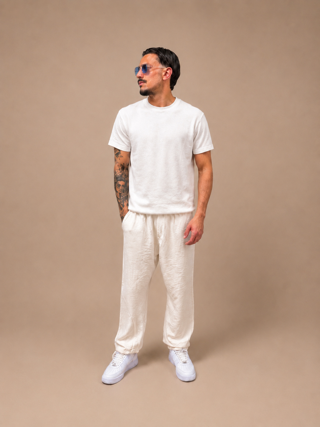Maglia a Filo Bianca Slim Fit Uomo | T-Shirt Leggera Premium | IMPERSONAL