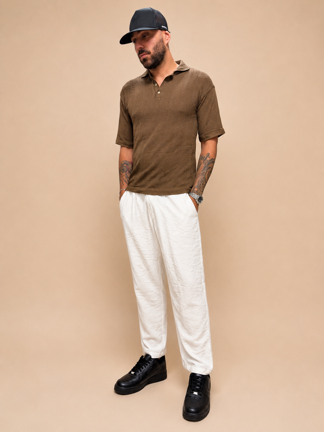 Pantalone White Semi-Baggy IMPERSONAL