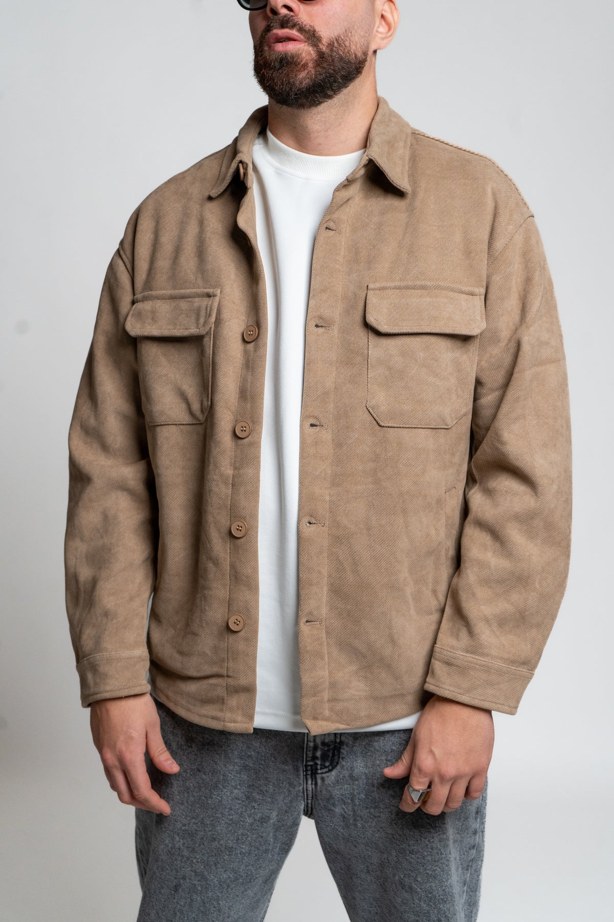Giacca Camicia Beige | IMPERSONAL