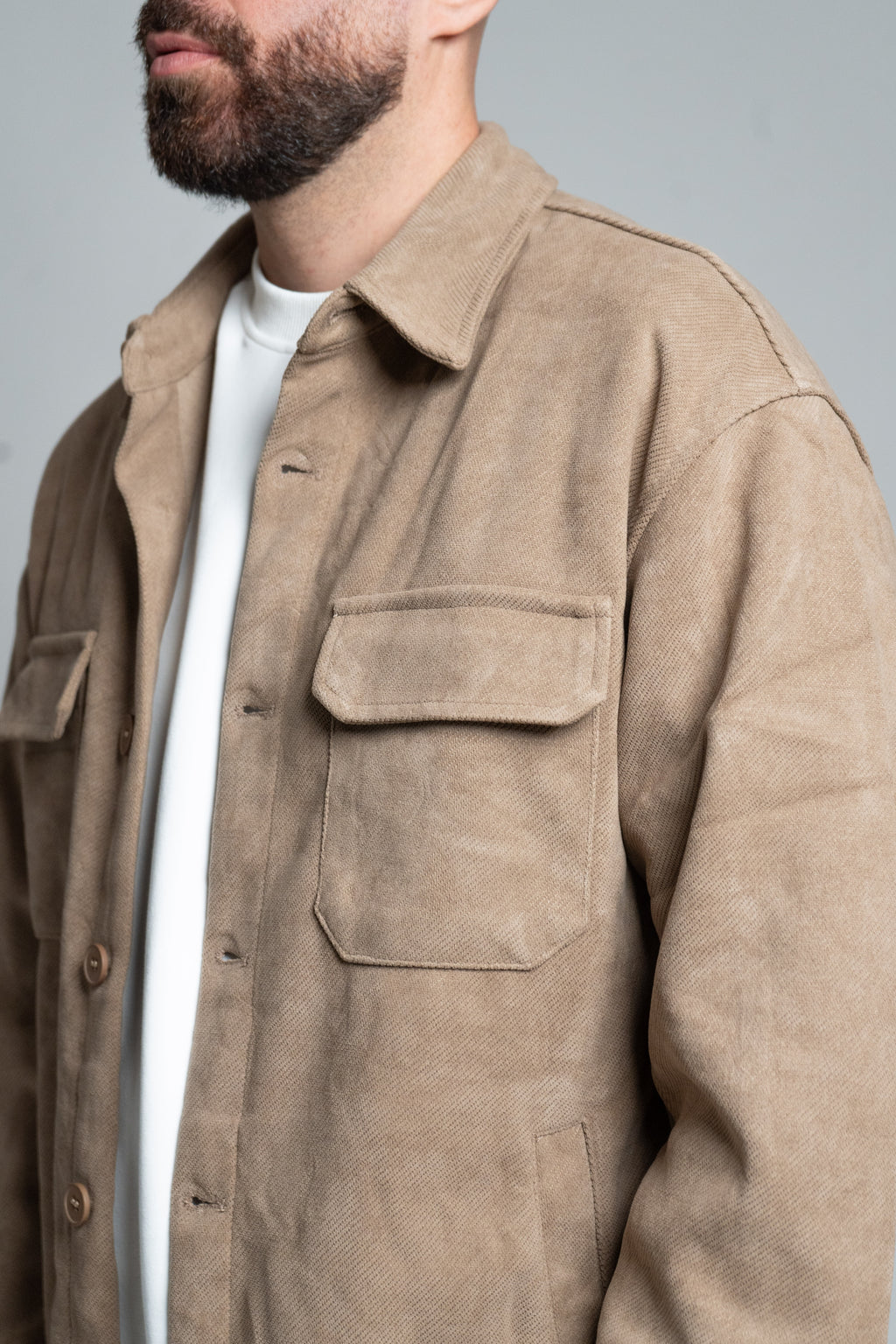 Giacca Camicia Beige | IMPERSONAL