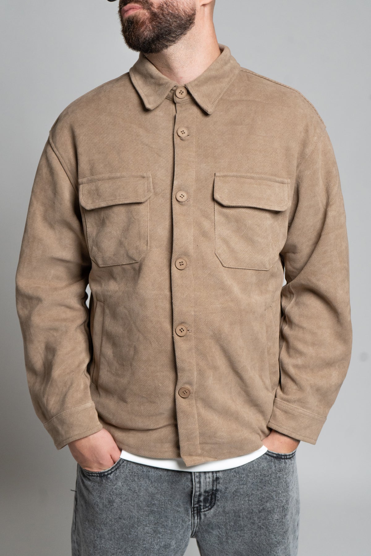 Giacca Camicia Beige | IMPERSONAL