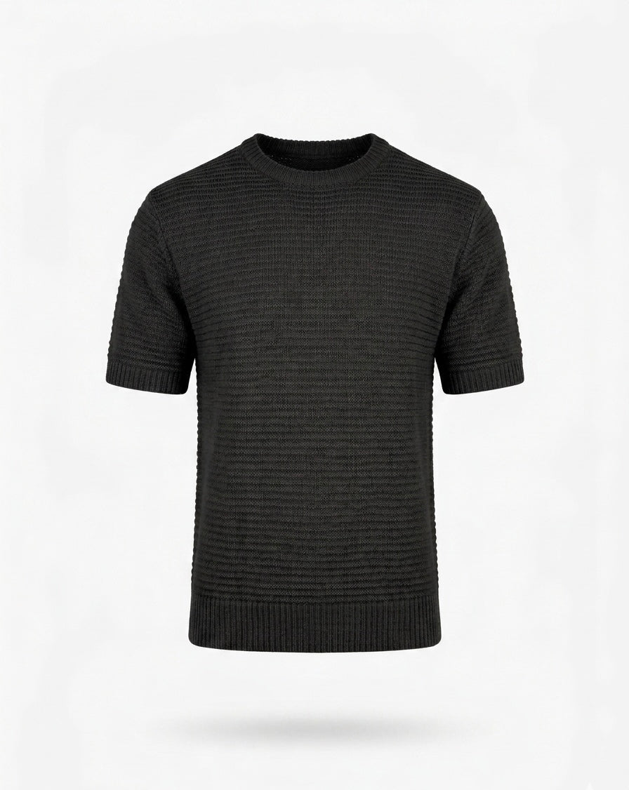 T-Shirt Nera Con Retina